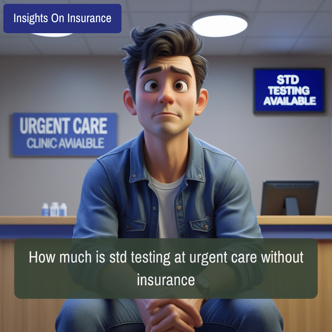 how much is std testing at urgent care without insurance
