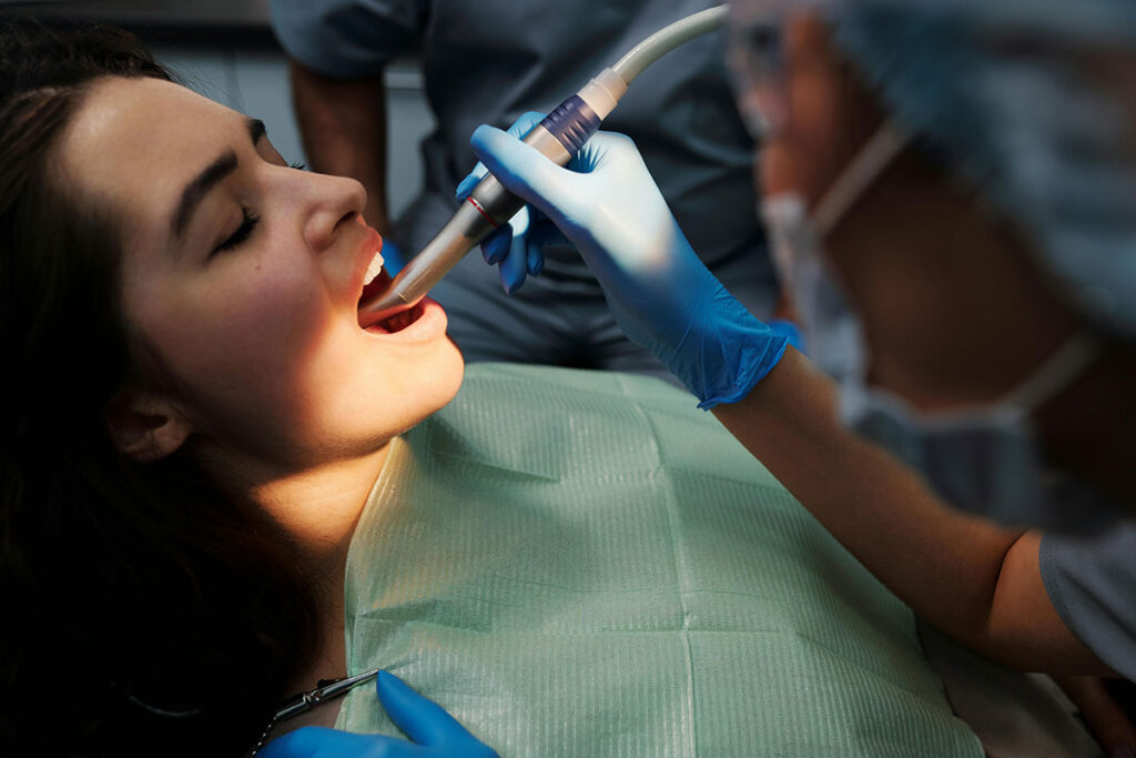 Routine dental cleaning compared with deep dental cleaning