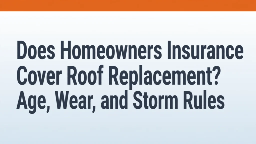 Does homeowners insurance cover roof replacement