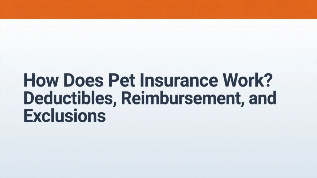 How pet insurance works - deductibles, reimbursement, exclusions