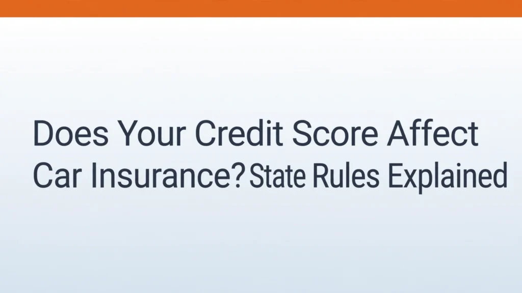 Does credit score affect car insurance rates