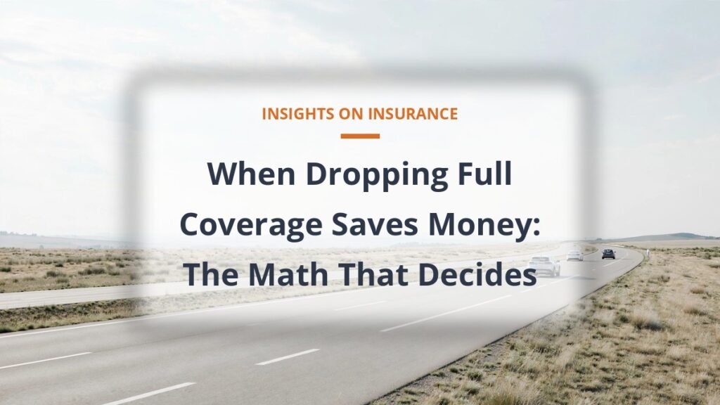 Cars on an open highway under a bright sky, when dropping full coverage car insurance saves money