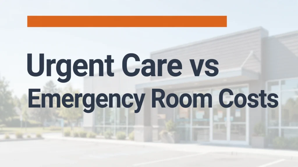 Urgent care vs emergency room cost comparison without insurance