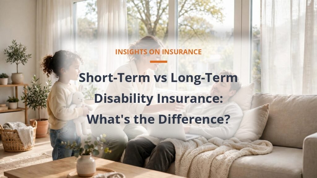 Family discussing short-term vs long-term disability insurance options at home