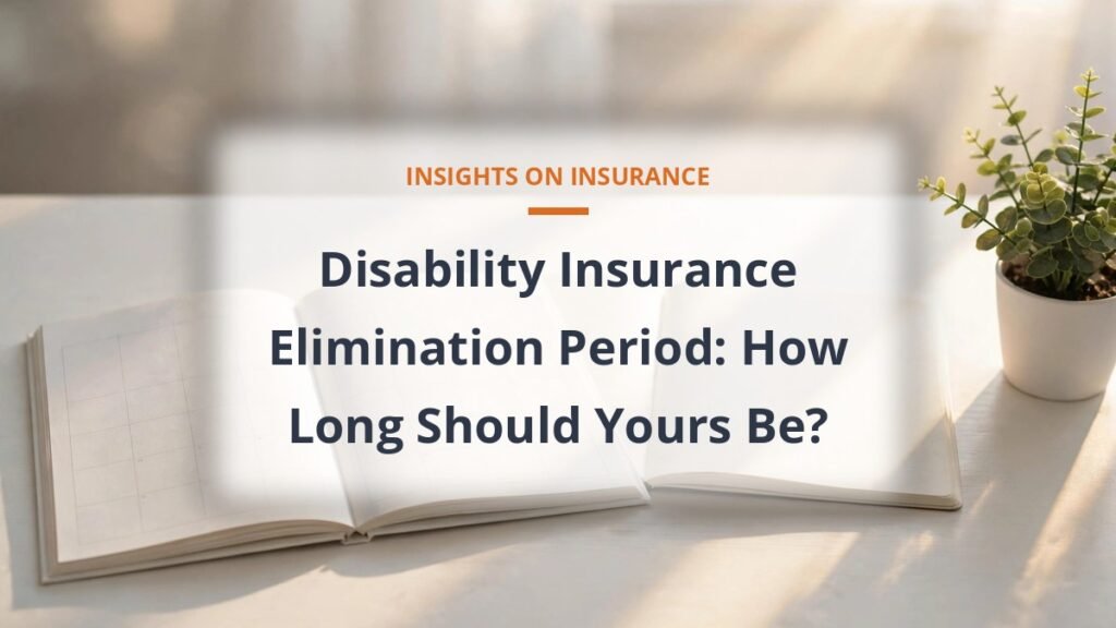 Calendar and notebook for choosing a disability insurance elimination period
