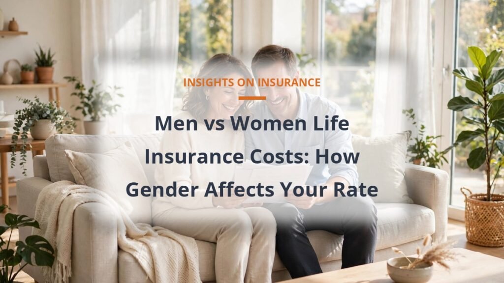 Men vs women life insurance costs compared by age