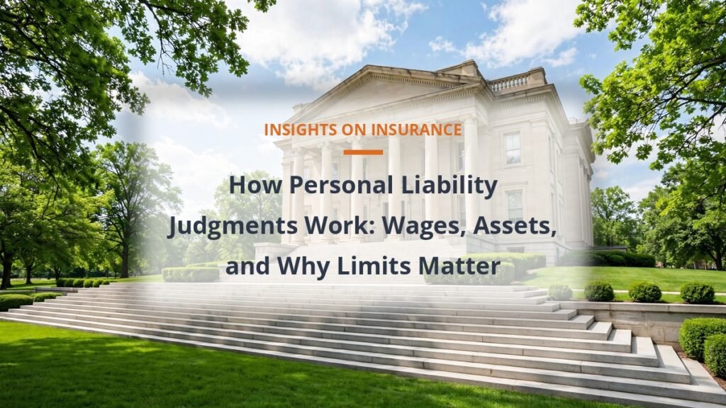 Courthouse steps under a blue sky, personal liability judgments explained