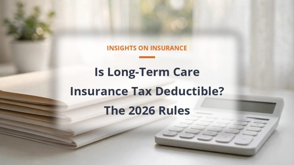 Calculator and financial documents for the long-term care insurance tax deduction 2026 rules
