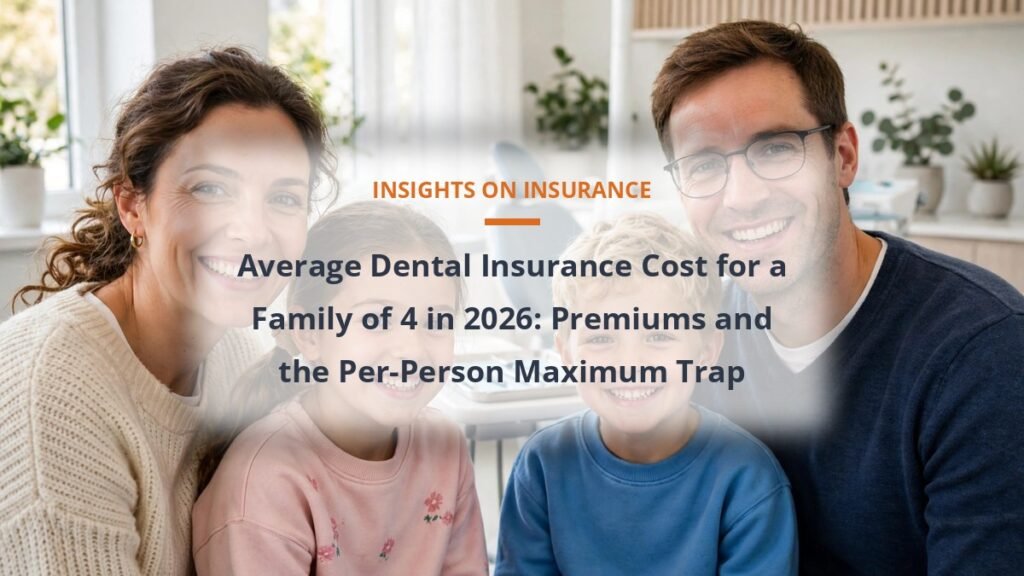 Average dental insurance cost for a family of 4 children at a dental checkup