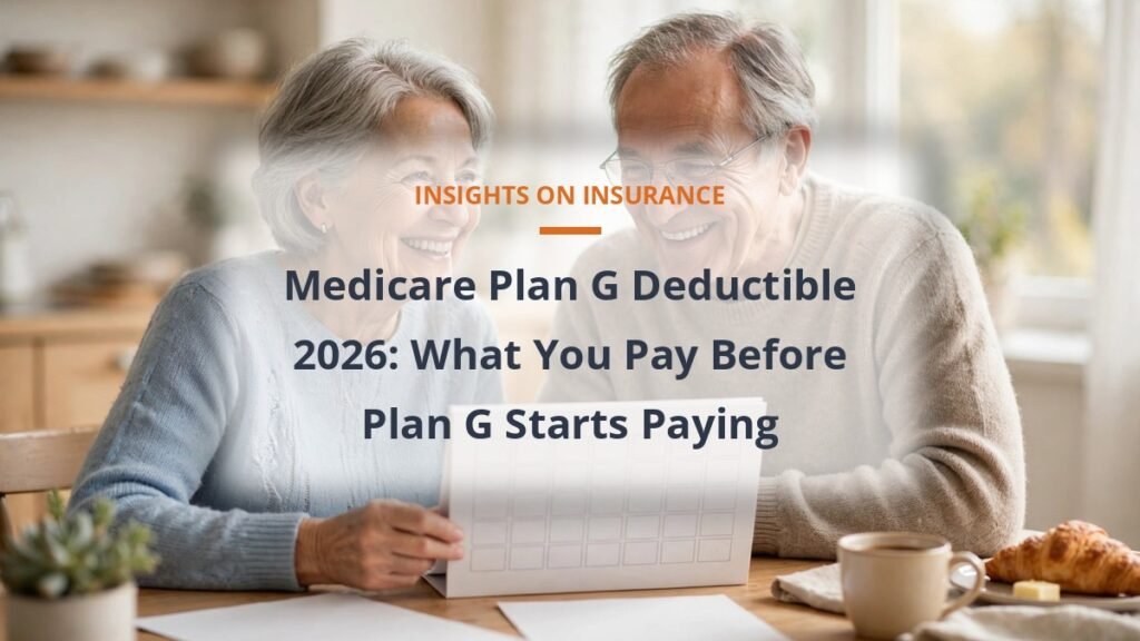 Medicare Plan G deductible 2026 senior couple reviewing paperwork