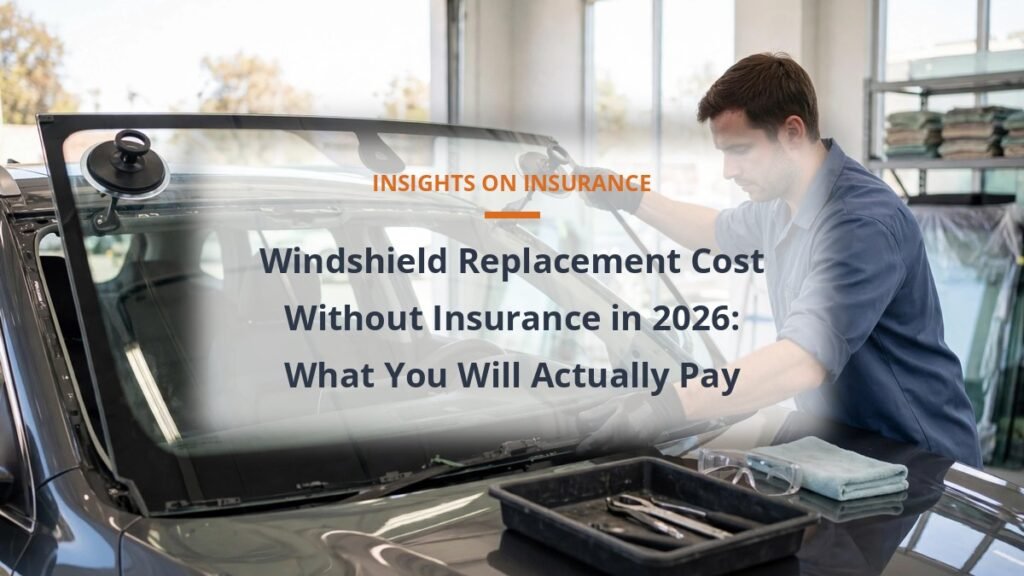Windshield replacement cost without insurance 2026 auto glass technician