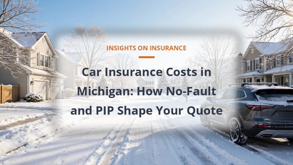 Michigan car insurance no-fault PIP winter suburban street family car