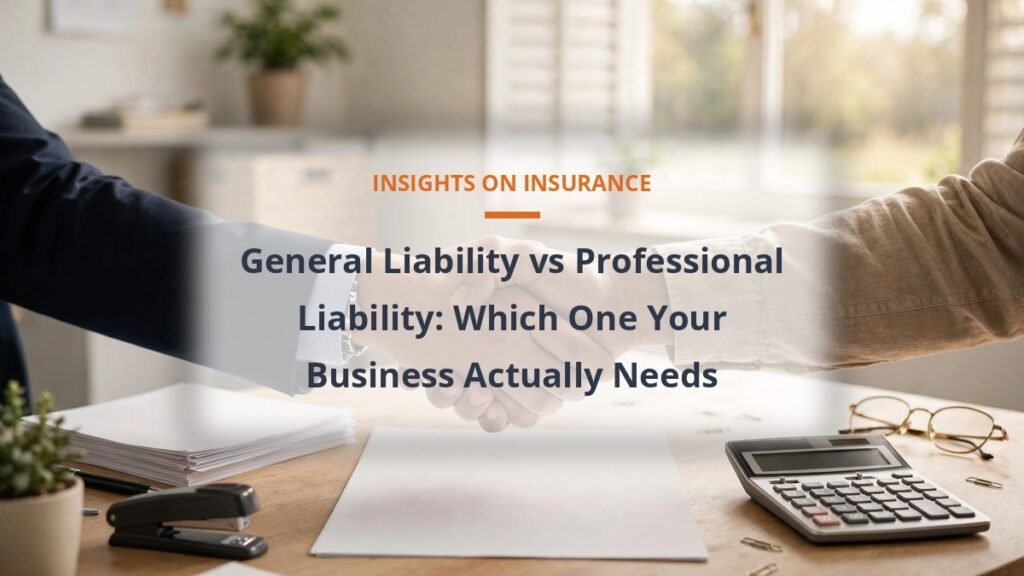 General liability vs professional liability insurance comparison guide for small business owners