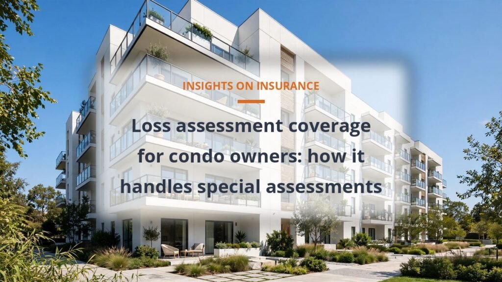 Loss assessment coverage for condo owners HO-6 special assessments