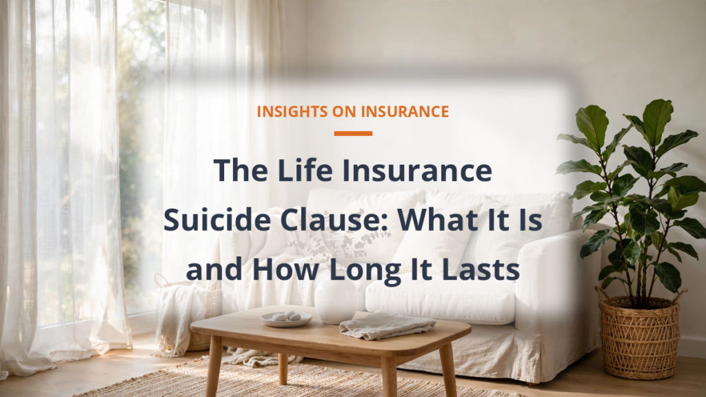 Life insurance suicide clause explained