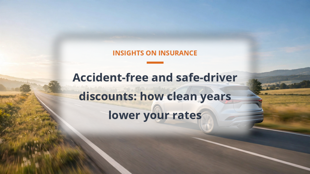 Safe driver accident-free car insurance discount