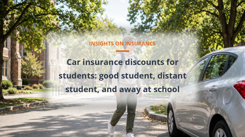 Good student distant student car insurance discounts