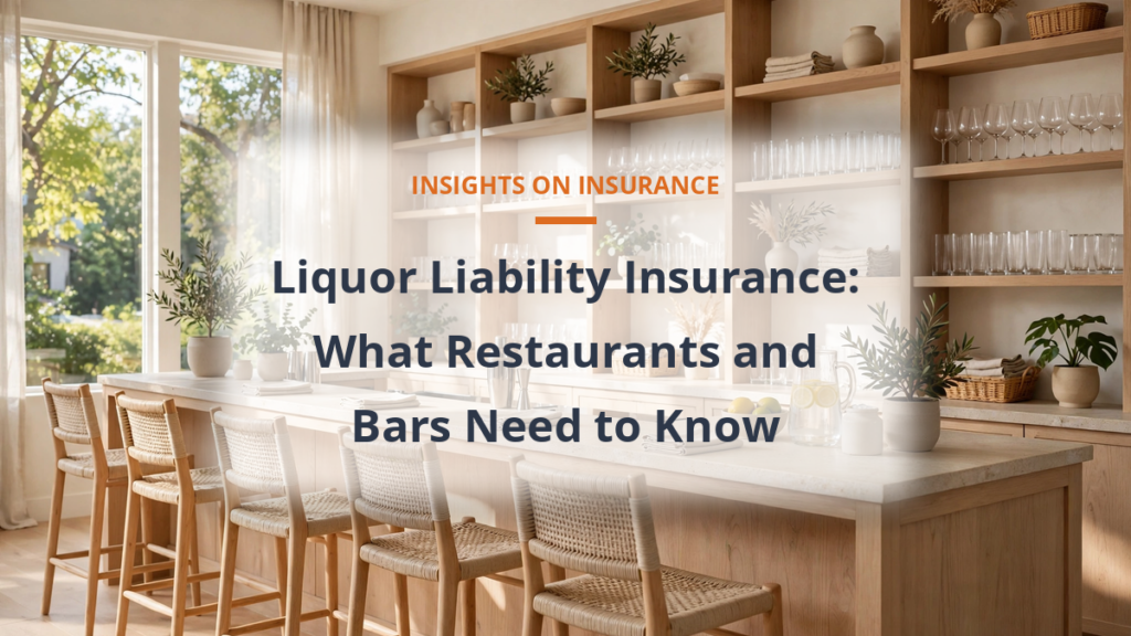 Liquor liability insurance - bright restaurant bar interior