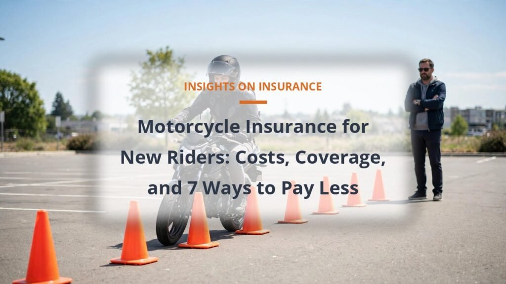 New rider practicing motorcycle maneuvers between cones during safety training