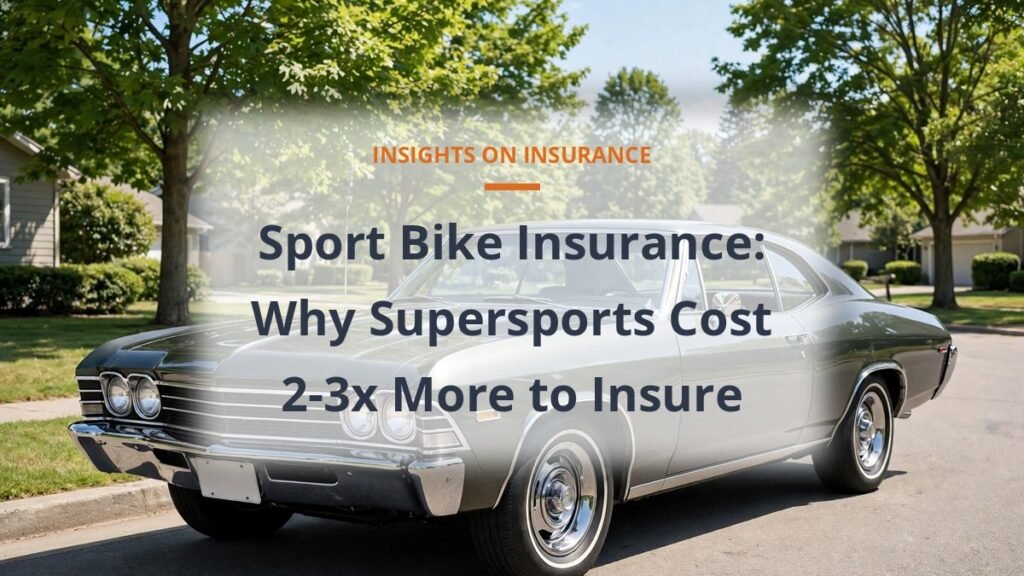 Sport motorcycle, illustrating why sport bike insurance costs more