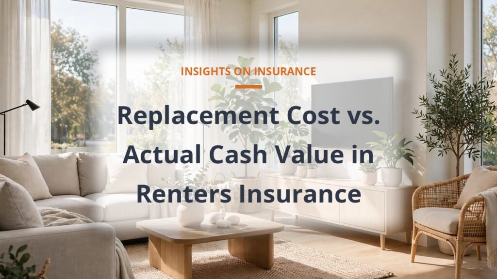 Replacement cost vs actual cash value renters insurance