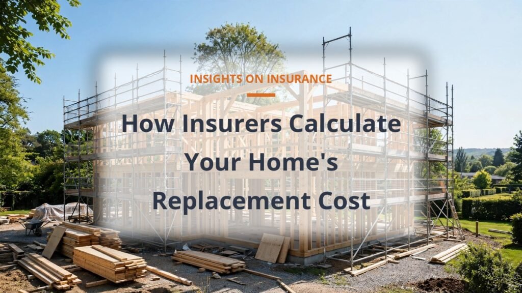 House under construction showing how insurers calculate replacement cost