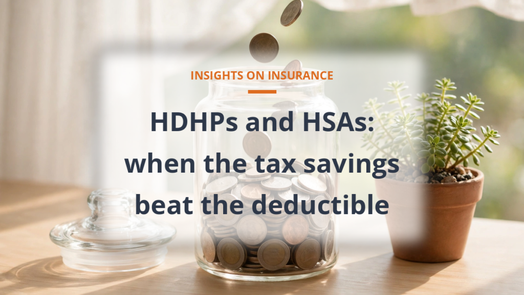 HDHP and HSA cost math for 2026