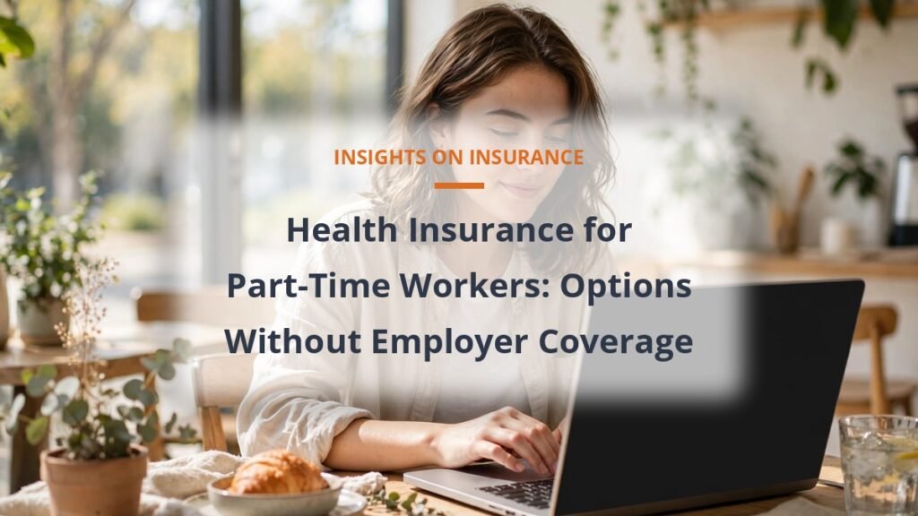 Freelancer working in coffee shop - health insurance for part-time workers