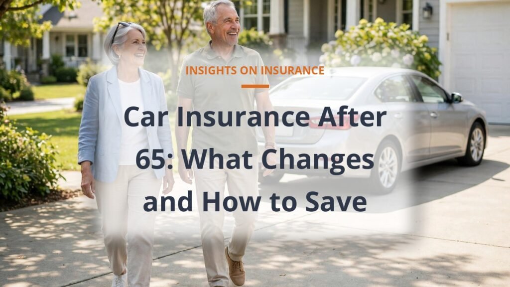 Senior couple with car - car insurance after 65 savings guide