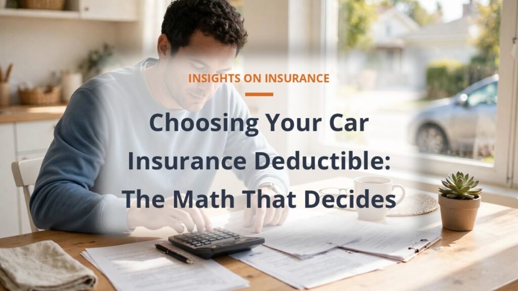 Reviewing car insurance paperwork - choosing car insurance deductible