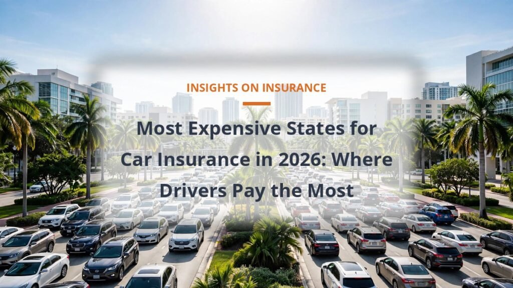Most expensive states for car insurance 2026 average premium comparison