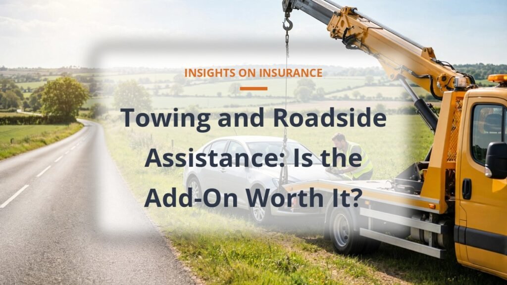 Tow truck helping a car on a sunny roadside - is roadside assistance worth it