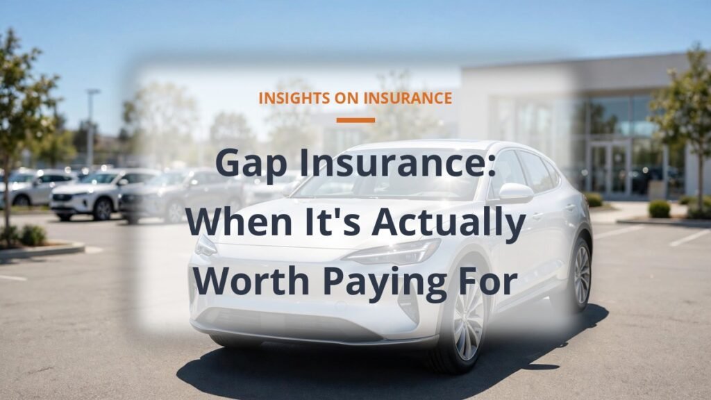 New car on a bright dealership lot - when gap insurance is worth buying