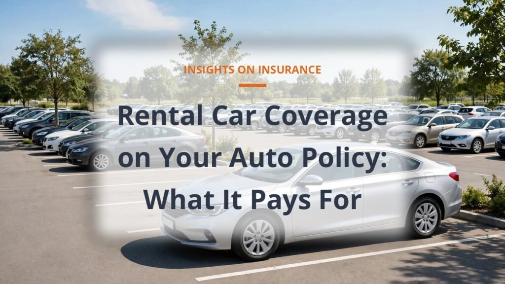 Silver sedan in a bright parking lot - rental car coverage on your auto policy explained