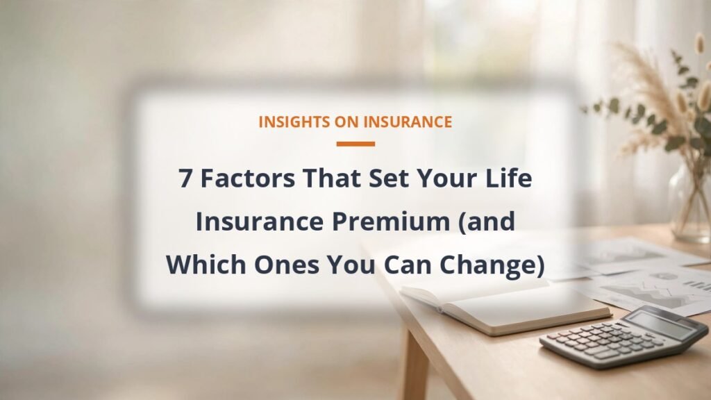 Factors that determine life insurance premium costs
