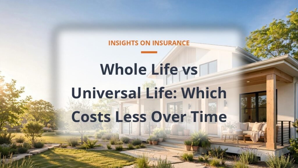 Whole life versus universal life insurance cost comparison