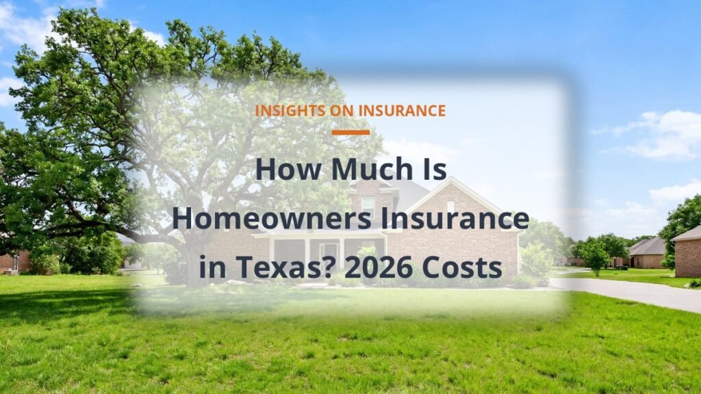 Homeowners insurance cost in Texas - brick suburban home with oak tree