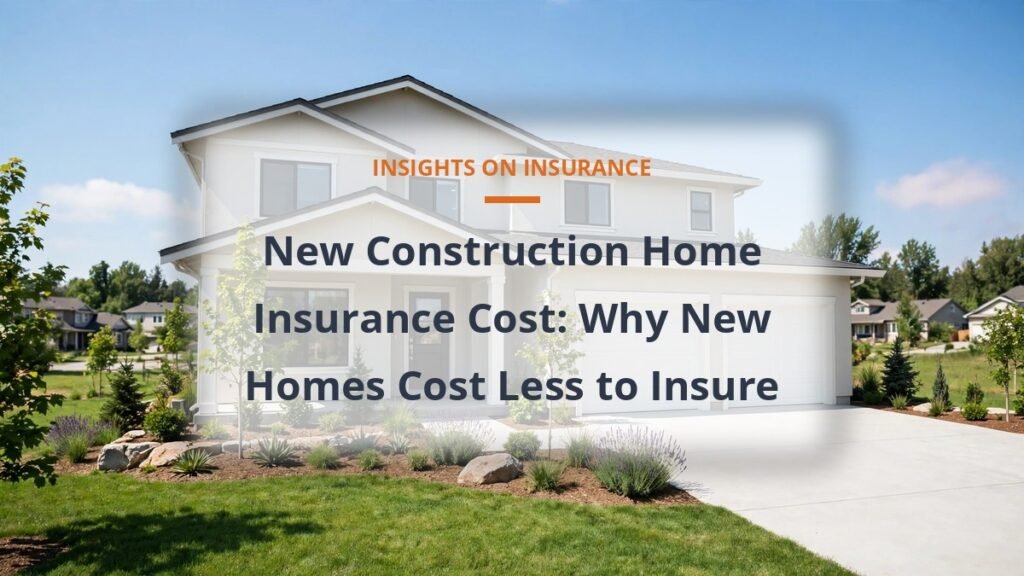 New construction home insurance cost - brand new suburban home