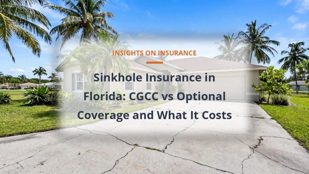 Sinkhole insurance Florida - suburban Florida home with palm trees