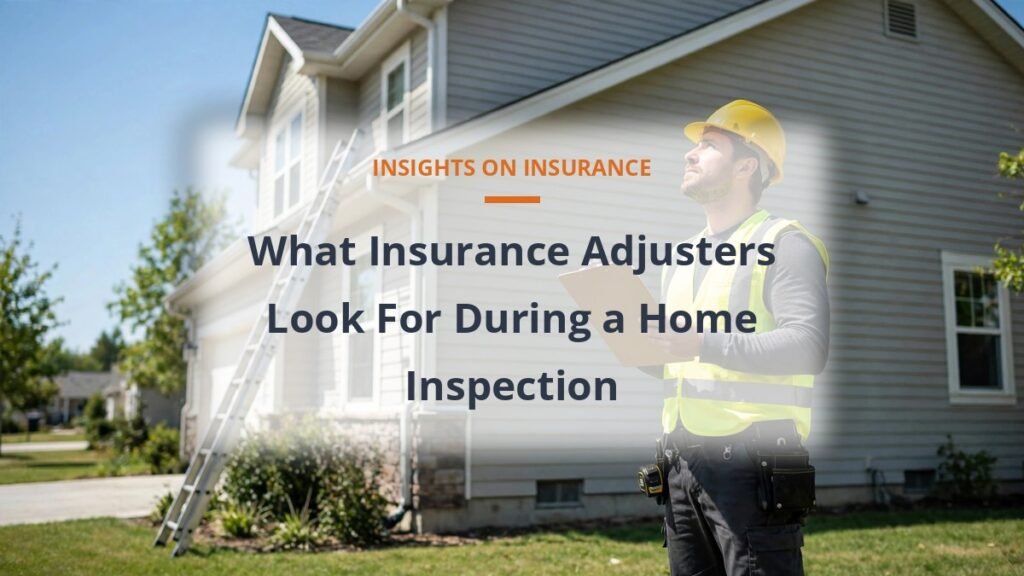 What insurance adjusters look for during a home inspection - inspector examining house exterior