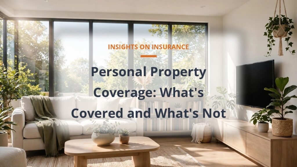 Personal property coverage homeowners - bright living room with furniture and belongings