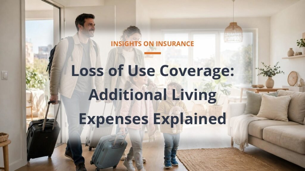 Loss of use coverage additional living expenses - family moving into temporary apartment