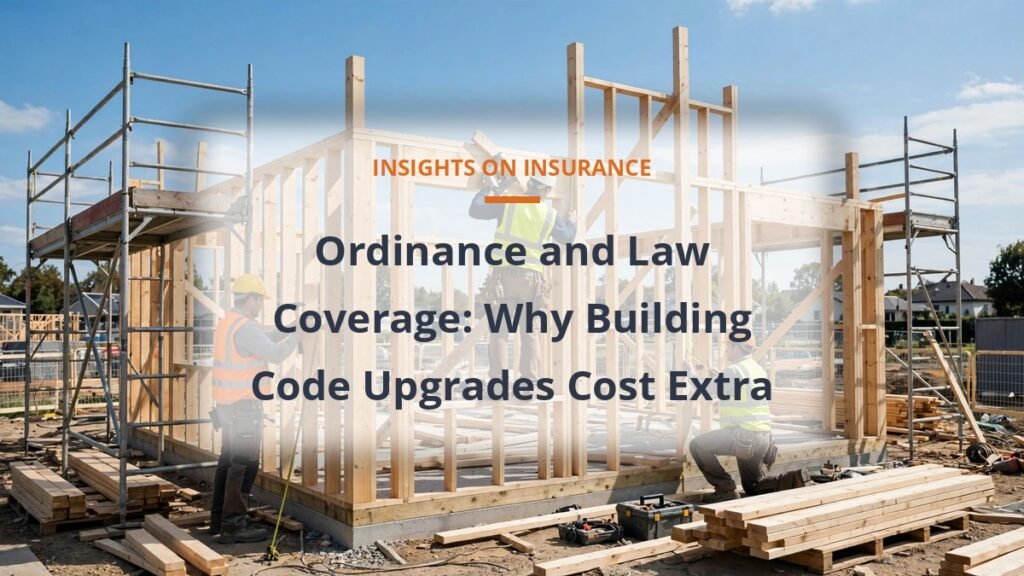 Ordinance and law coverage - home under construction meeting building code