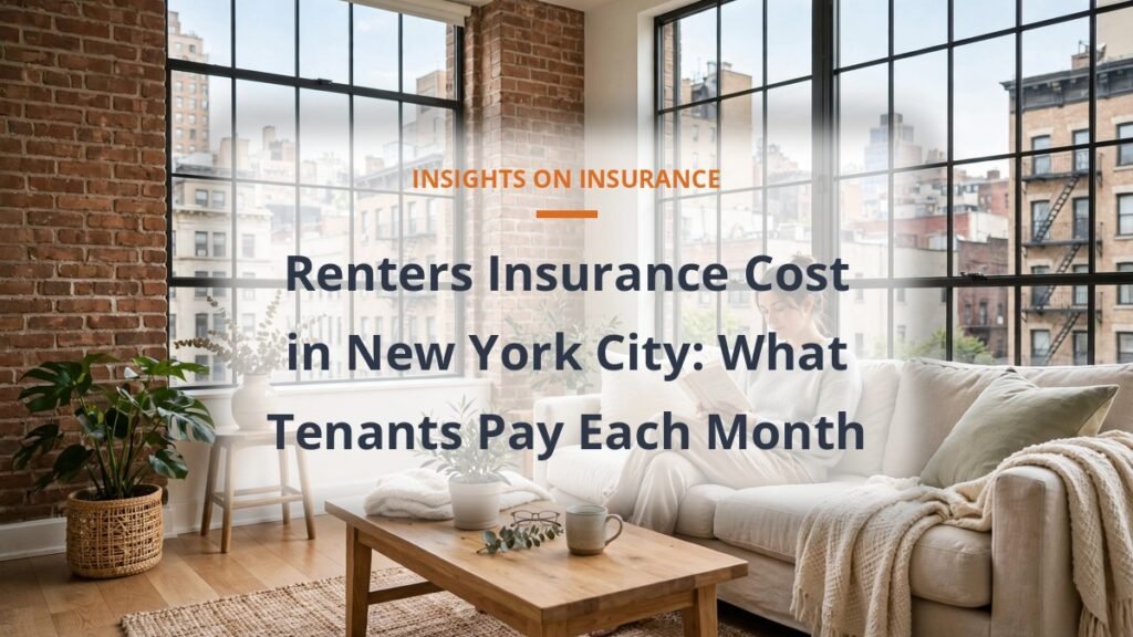 Tenant in a bright New York City apartment building, renters insurance cost in New York City