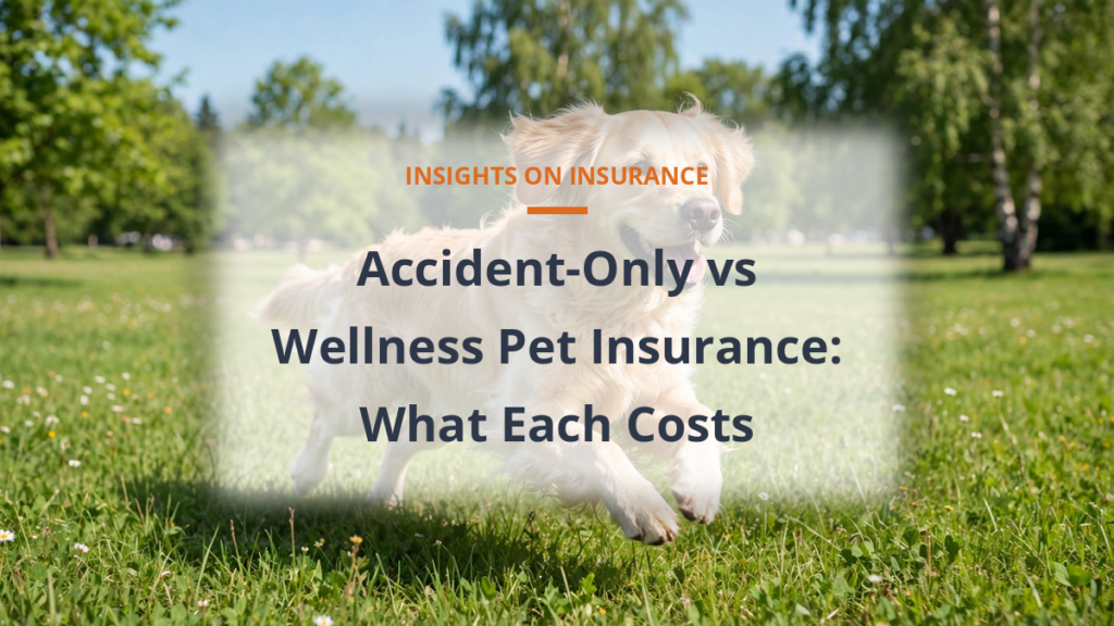 Accident-only vs wellness pet insurance cost comparison