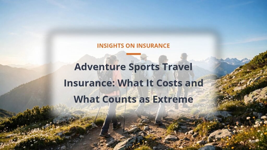 Adventure sports travel insurance cost guide