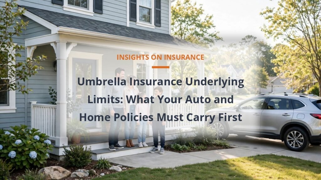 umbrella insurance underlying limits requirements for auto and home policies