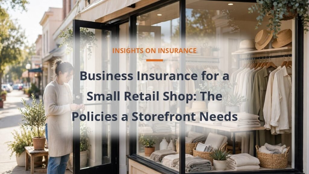 business insurance policies a small retail shop storefront needs