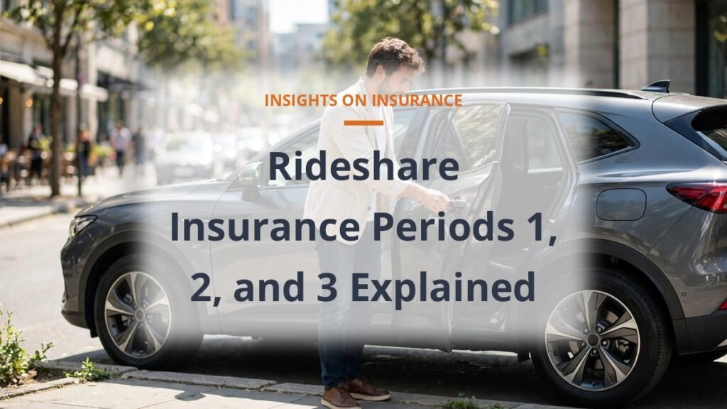 Rideshare insurance periods 1 2 and 3 explained